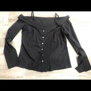 Off shoulder Black Shirt